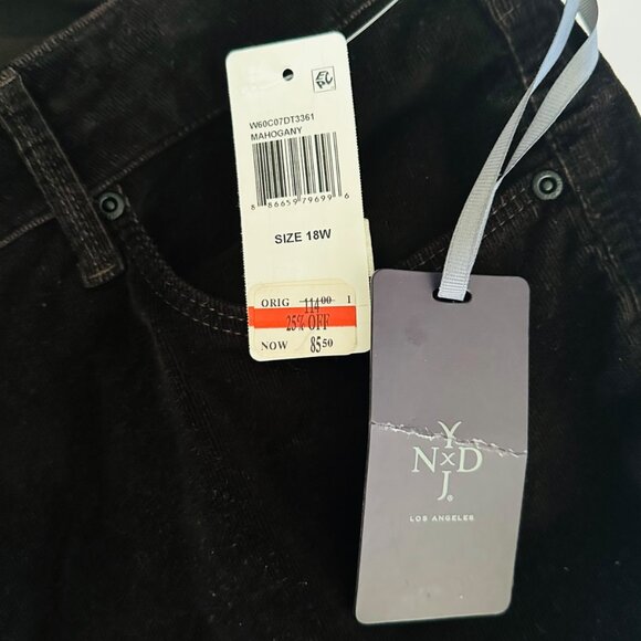 NYDJ Women's Size Plus 18W Corduroy Lift & Tuck Technology Mahogany Pants NEW - Picture 5 of 5